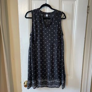 Navy paisley dress